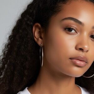 African Artisan Silver Hoop Earrings - Handmade